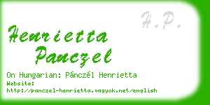 henrietta panczel business card