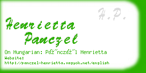 henrietta panczel business card